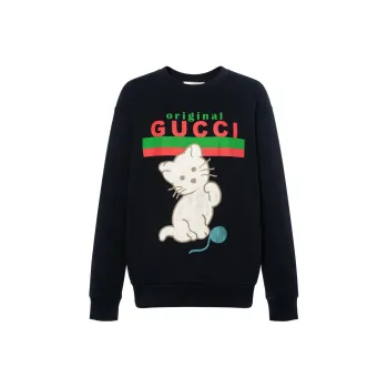 GUCCI Kitten Crew neck Sweatshirt