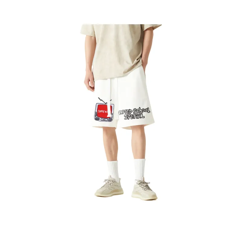 AFTER SCHOOL SPECIAL Casual Shorts Unisex White-0
