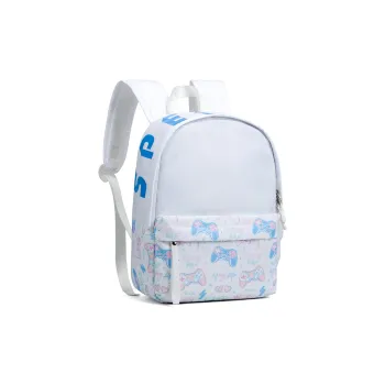LOVERPUSS Fabric Backpack Regular Unisex Game White