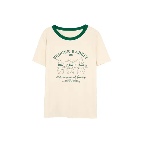 3COLOUR T-Shirts Women's Beige Yellow