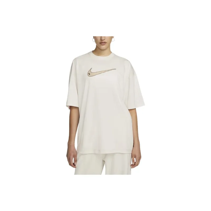 Nike Set-in Sleeve T-Shirt Women's Beige-0