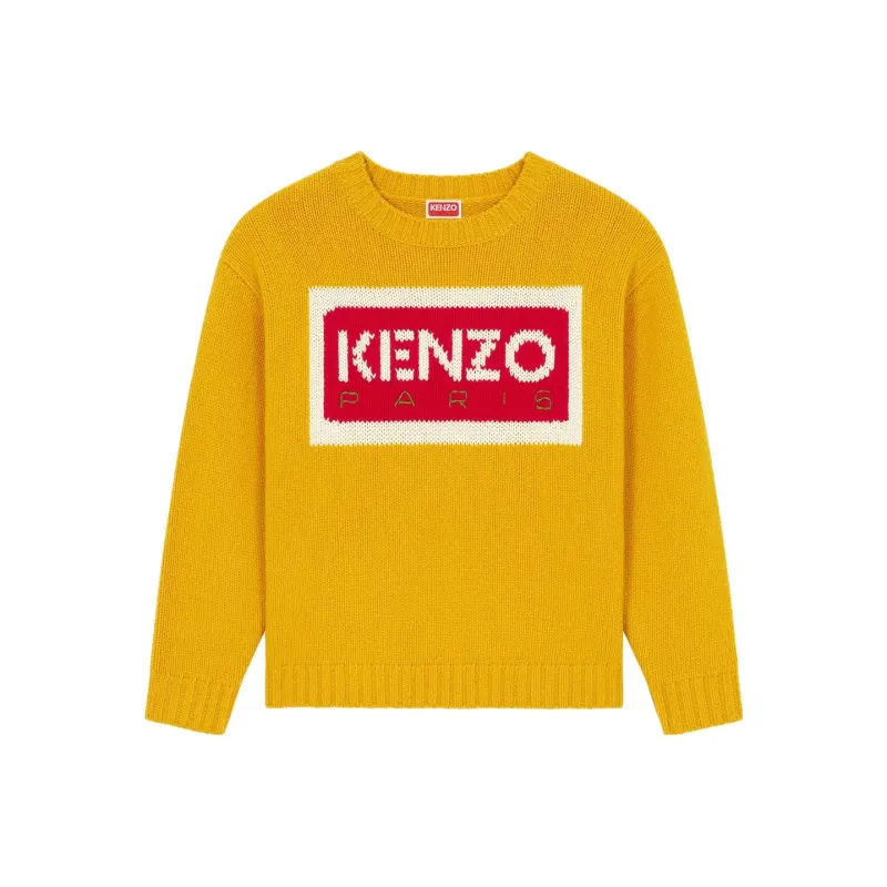 KENZO Intarsia knit Logo Jumper-0