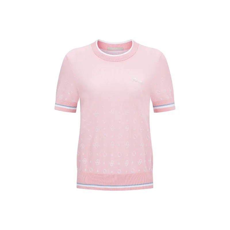 RARE Short-Sleeved Sweater Women's Pink-0