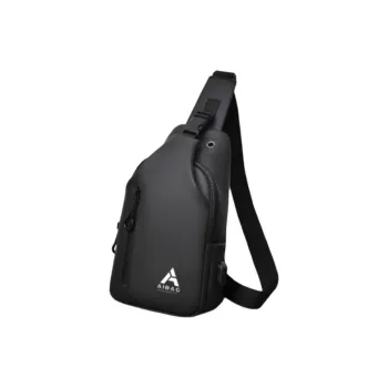 AIBAG PU Sling Bag Medium Size Men's Black