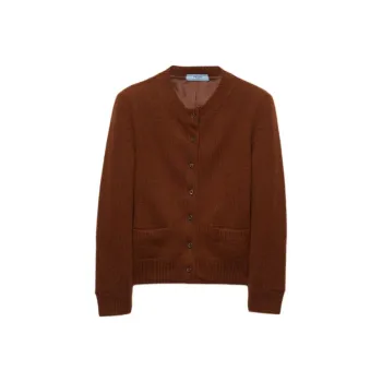 PRADA Ribbed Knit Cardigan
