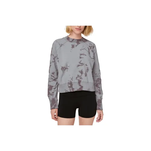 Lululemon Ready To Roll Sweatshirt Women's Gray Red Print