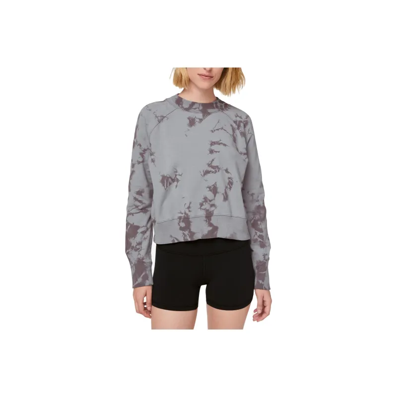 Lululemon Ready To Roll Sweatshirt Women's Gray Red Print-0