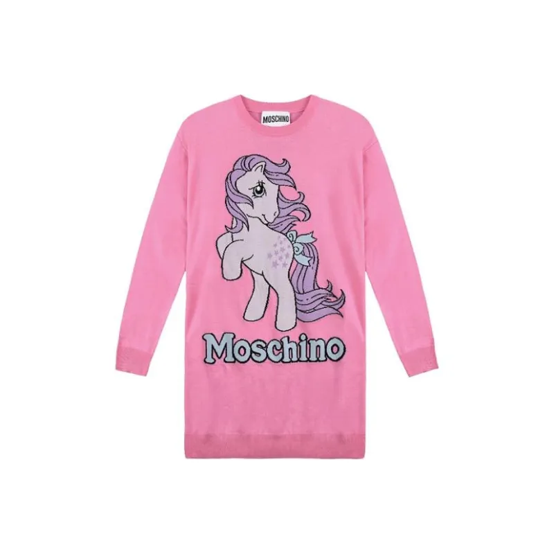 MOSCHINO FW22 Loose Fit Knitwear Women's Pink-0