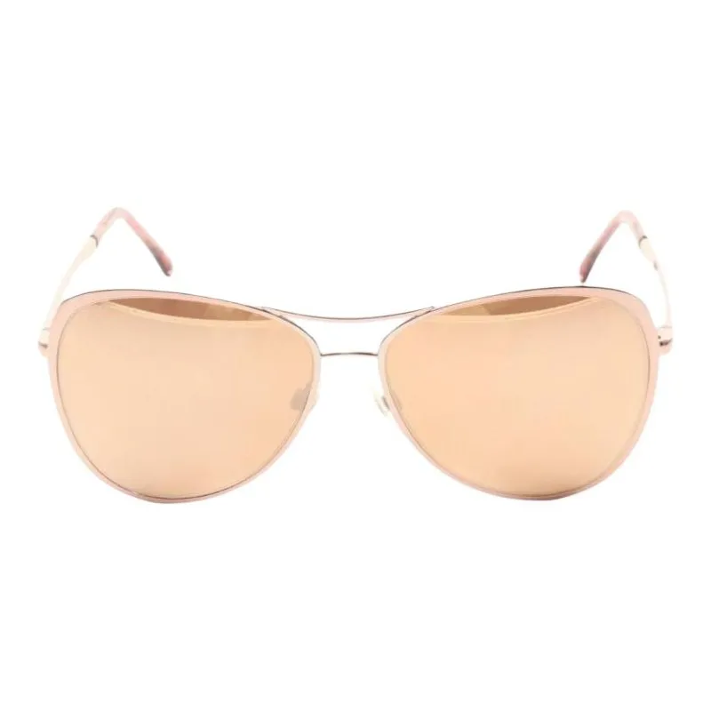 CHANEL Metal Aviator Sunglasses Unisex Gold-1
