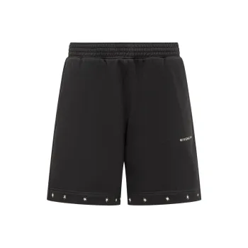 Givenchy Logo Embroidered Elastic Waist Shorts