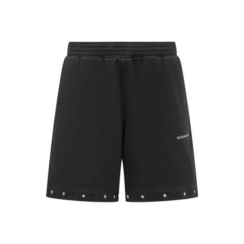 Givenchy Logo Embroidered Elastic Waist Shorts-0