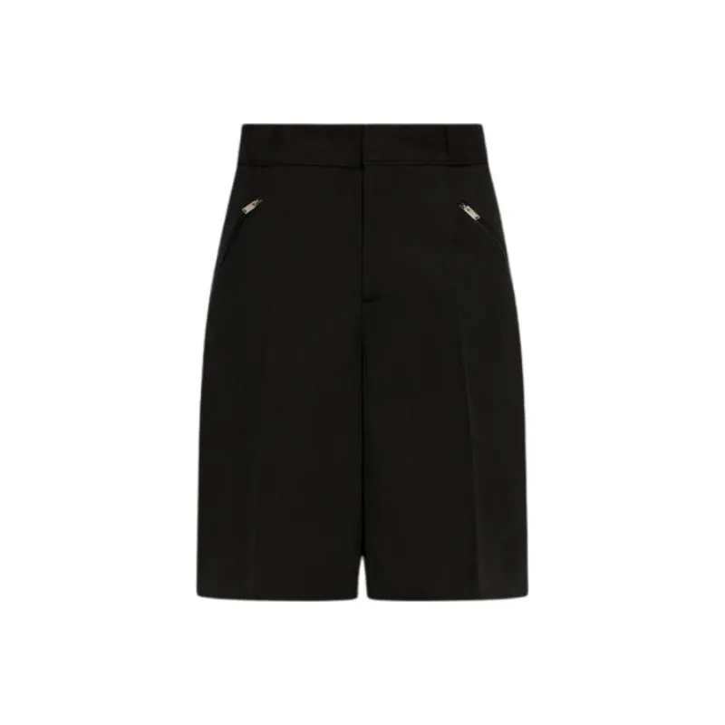 Alexander McQueen High Waist Wide Leg Shorts-0