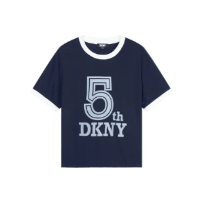 DKNY T-Shirts Women's Navy Blue Multicolor-0