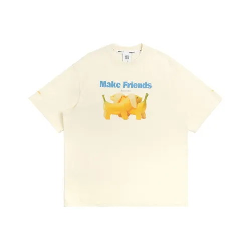 BETWEENAND T-Shirts Women's Beige Yellow