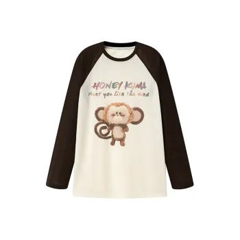 Honey Kuma X LEDIN Honey Kuma Co branded Series T Shirts Women's Brown