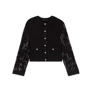 Maje Crochet Cardigan