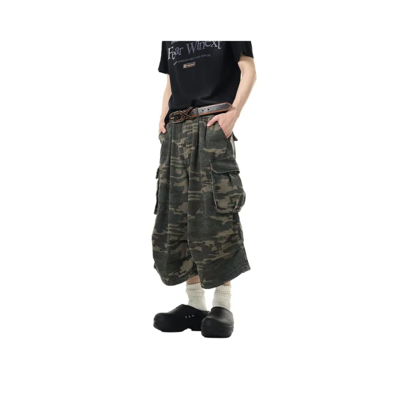NEVER RULE Casual Shorts Unisex Camouflage-0