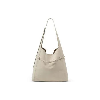 JONBAG Synthetic Leather Tote Bag, Shoulder Bag Large Size Women's White/Sky Blue