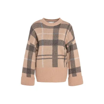BARBOUR Adela Knitted Jumper Sweater Women's Light Brown