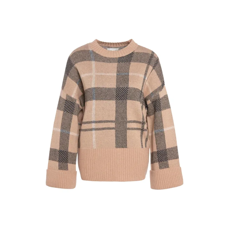 BARBOUR Adela Knitted Jumper Sweater Women's Light Brown-0