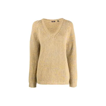 ASPESI Long Sleeved V Neck Knit Jumper