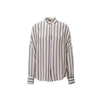 IRO NIGHT Shirt Women's White Base Stripes