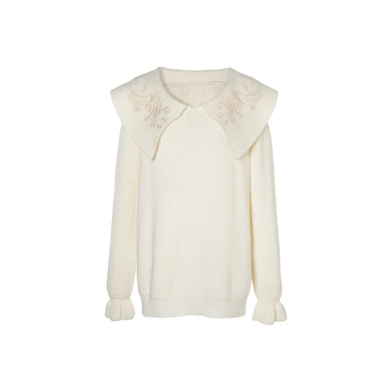 LOFT SHINE Loose Fit Knitwear Women's White-0