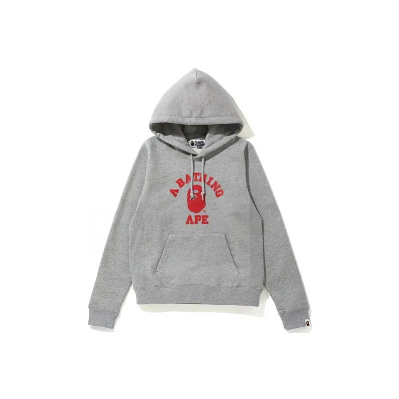 A BATHING APE X JJJJound Relaxed Classic College Pullover Hoodie Navy-2