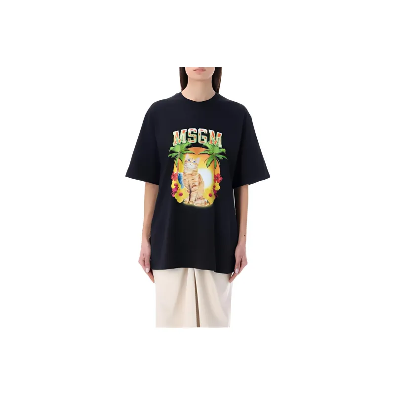 MSGM T Shirts Women's Black-0