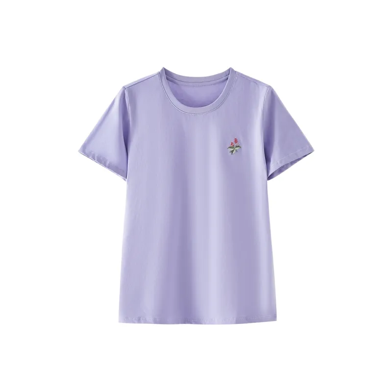 LUYOUYE T Shirt Women's Wisteria Purple-0