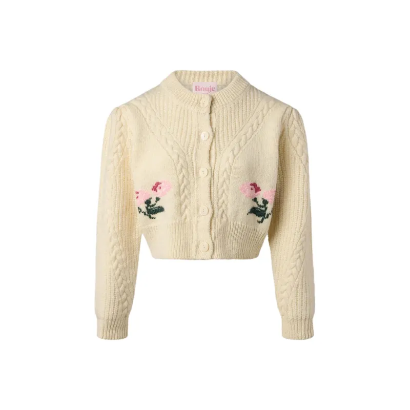 Rouje FW24 MALVA CARDIGAN Sweater Women's Natural Color-0
