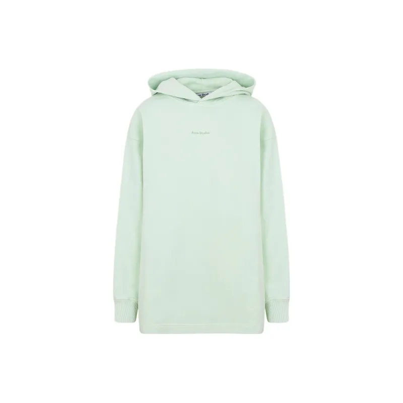 Acne Studios Stamped Logo Hoodied Sweatshirt Pastel Green-0