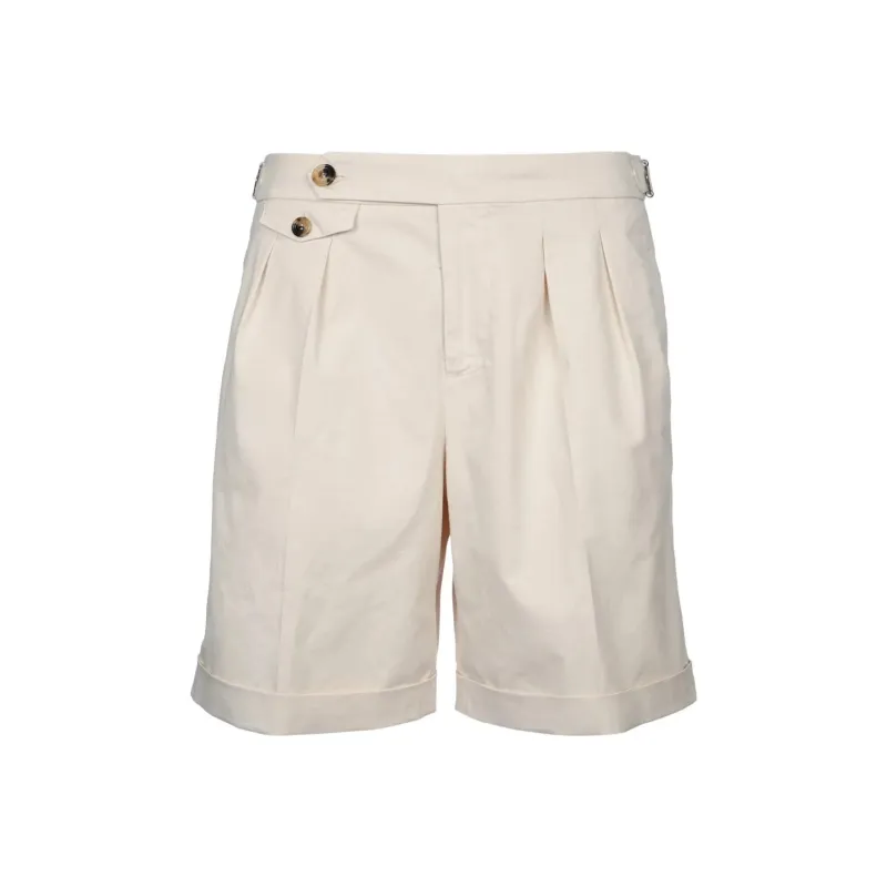 Brunello Cucinelli Garment Dyed Gabardine Bermuda Shorts-0