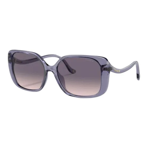 COACH Plastic Rectangular Sunglasses Women's Purple