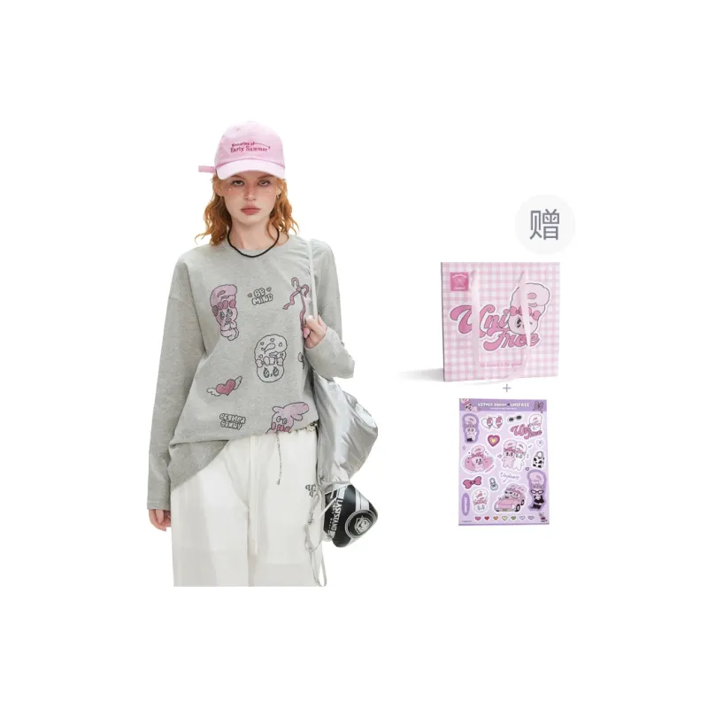 UNIFREE x AISILEXIAOTU Drop Shoulder Sleeve T Shirt Women's-2