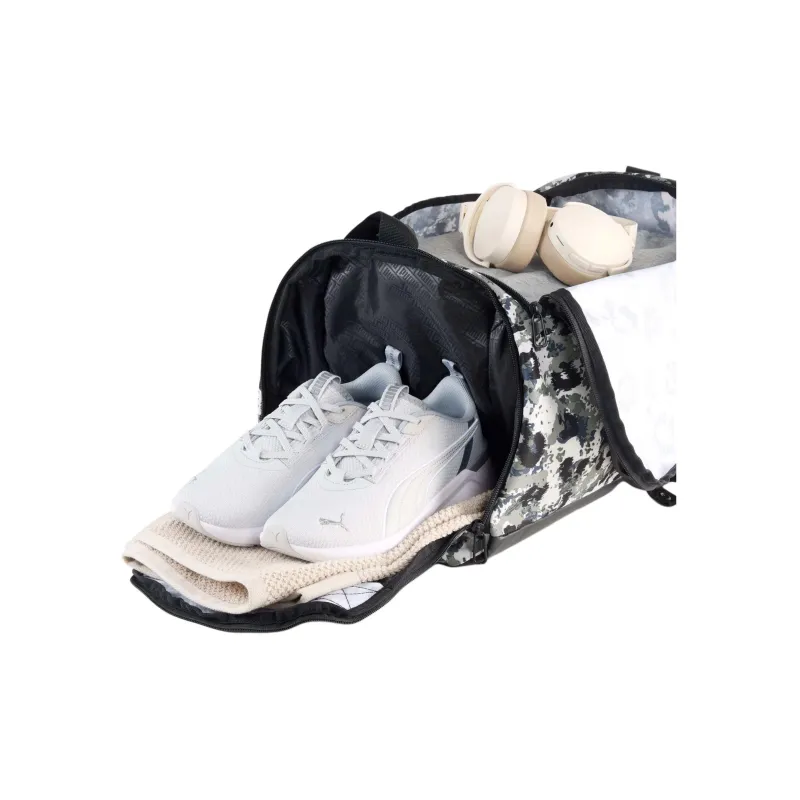 PUMA AOP Polyester Gym Bag Small Size Unisex Tan & Black-4