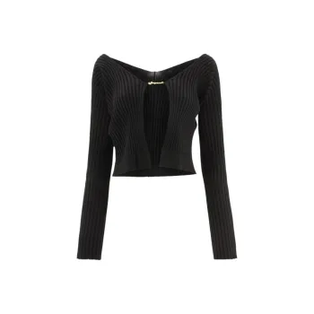 Jacquemus Logo Plaque Long Sleeved Cardigan