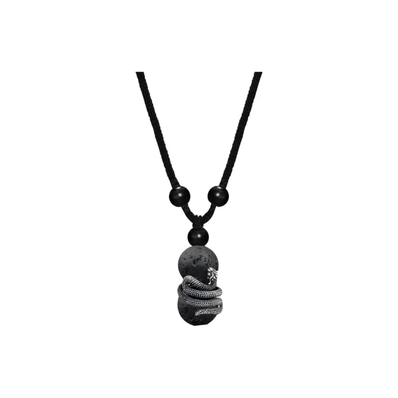 Blooming Petals Ebony Necklaces Unisex-0