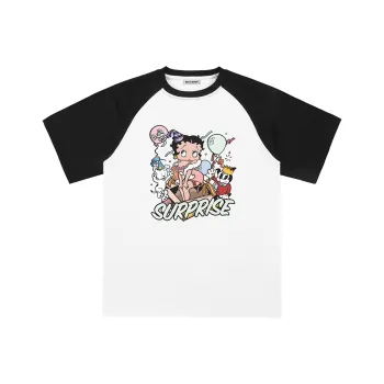 BETTY BOOP Raglan Sleeve T Shirt Unisex