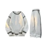 Clothing Set (Light Heather Gray Top+Light Heather Gray Pants)