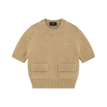 WE11DONE Logo plaque Knitted Top