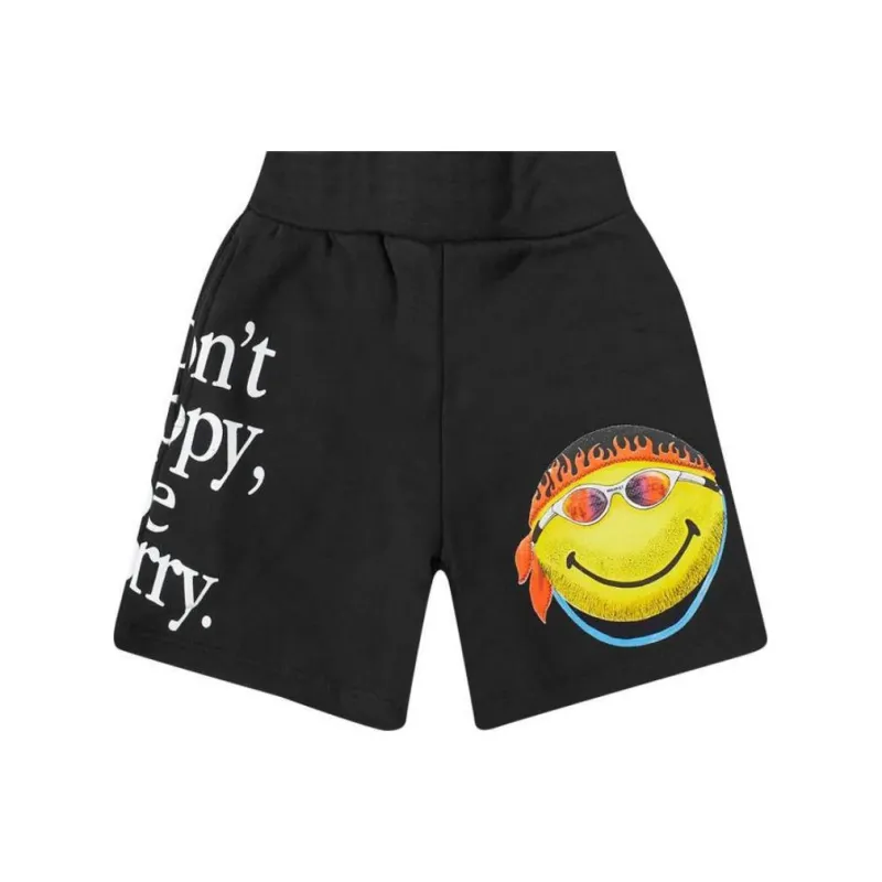 Market Smiley Don't Happy Be Worry Sweatshorts-0