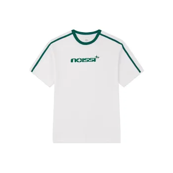 QIAODAN Drop Shoulder Sleeve T-Shirt Women's White/Winter Cyan