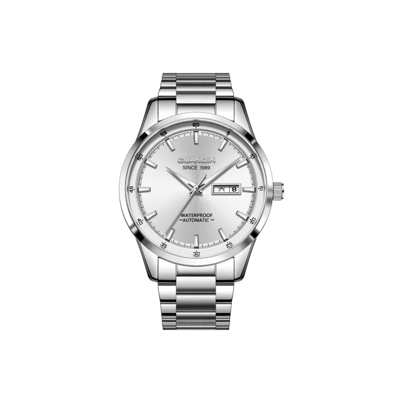 GUANQIN Automatic Mechanical Movement Stainless Steel Watchband Watch Men's Watches Black Dial-9