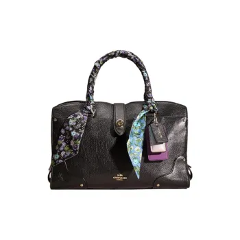 COACH MercerSATCHEL Leather Tote Bag, Shopping Bag, Shoulder Bag, Handbag Large Size Women's Black