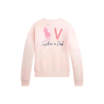 Polo Ralph Lauren Pink Pony Love Fleece Sweatshirt Sweater Women's Pink