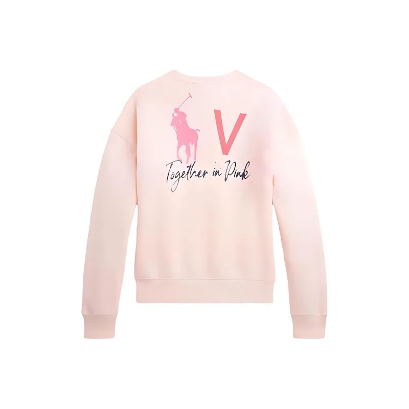Polo Ralph Lauren Pink Pony Love Fleece Sweatshirt Sweater Women's Pink-0