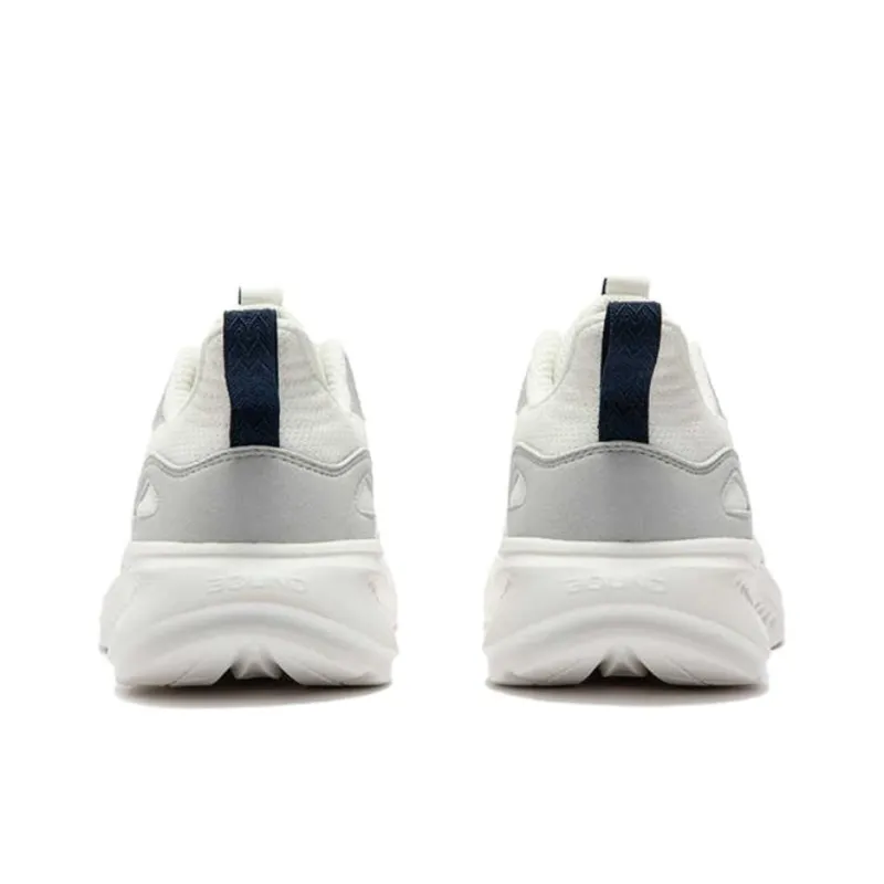 361° Abrasion Resistant Rebound Low Top Casual Sprint Running Shoes Men's White Gray-3