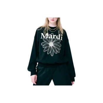 MARDI MERCREDI Sweatshirt Korean Style Women's Black