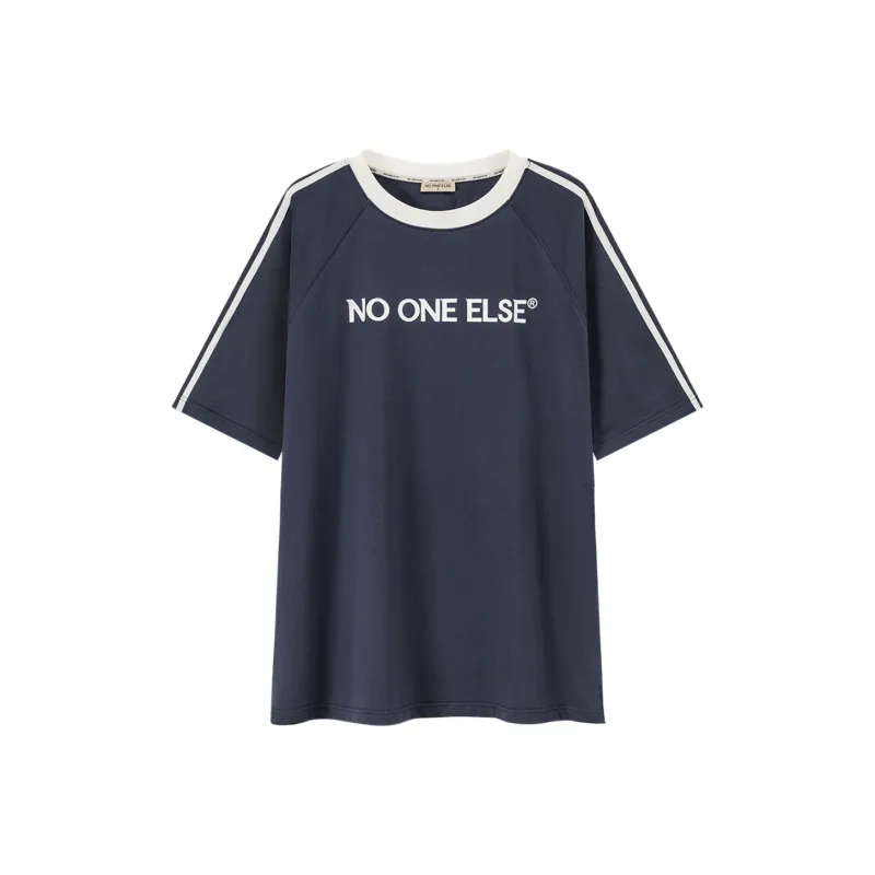 NO ONE ELSE T Shirts Unisex Navy Blue-0